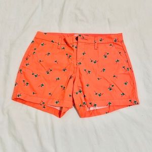 Shorts with Palm Tree Print